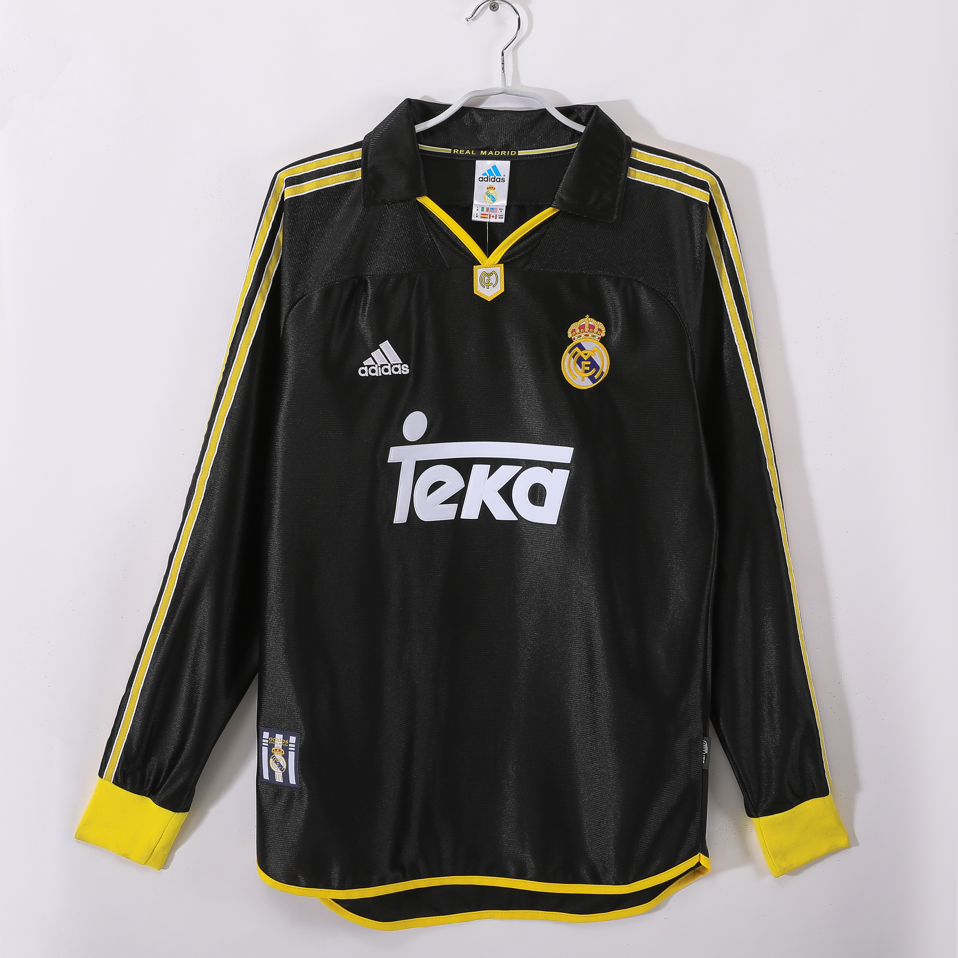 Camiseta de fútbol Real Madrid 1999/01 VISITANTE MANGA LARGA VERSION FAN
